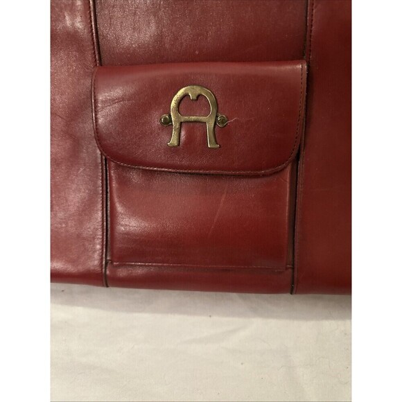 Vintage 60s 70s ETIENNE AIGNER Large Handmade Leather Handbag Shoulder Bag RARE - Picture 2 of 4